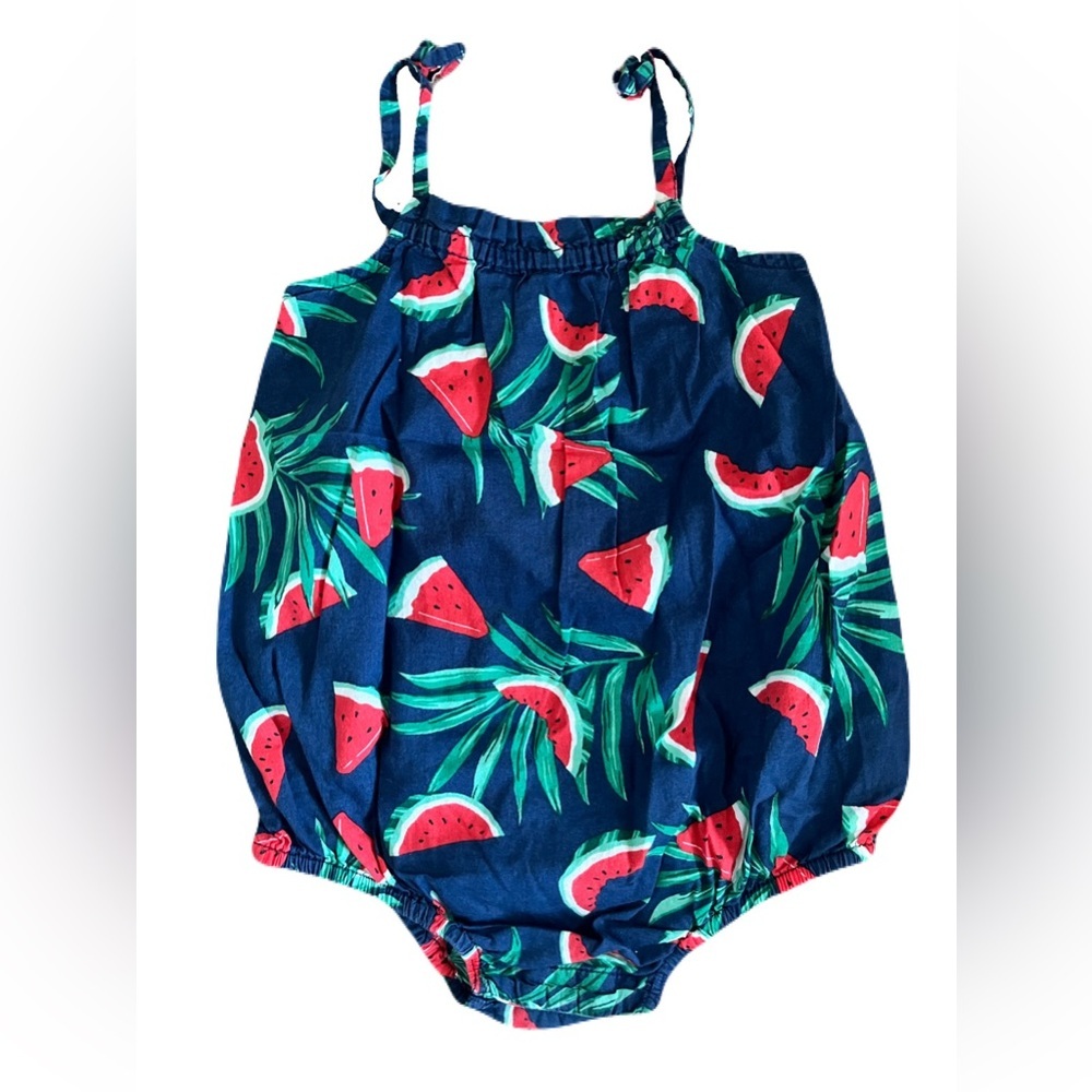 Old Navy Navy Blue Watermelon Print Baby Outfit